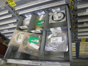 STANLEY VIDMAR HEAVY DUTY 9-DRAWER PARTS CABINET W/ CONTENTS (W-50) LOADING & HANDLING FEE $25-